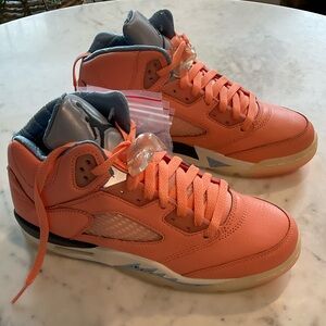 Jordan Athletic Shoes in Coral and Gray